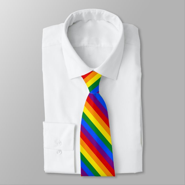 LGBT PRIDE Regenbogen-Halstuch Krawatte (Gebunden)