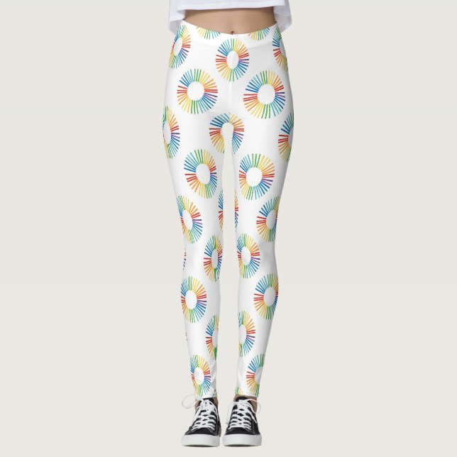 LGBT-Pride-Regenbogen-Muster Leggings (Vorderseite)