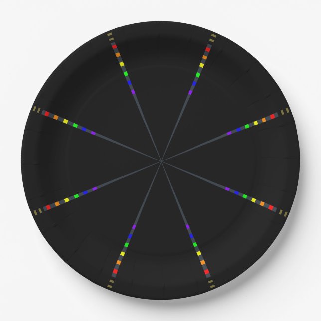 LGBT-Pride-Regenbogenfarben Pappteller (Vorderseite)