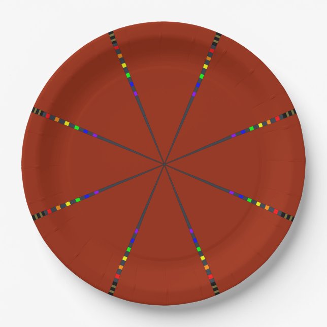 LGBT-Pride-Regenbogenfarben Pappteller (Vorderseite)