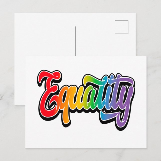 LGBT-Pride-Regenbogenflagge Postkarte (Vorne/Hinten)