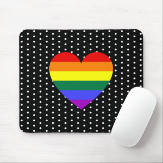 LGBT-Pride-Regenbogenherz Mousepad
