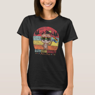 LGbt Pride Sloth Team Equality Rainbow Flag Unters T-Shirt