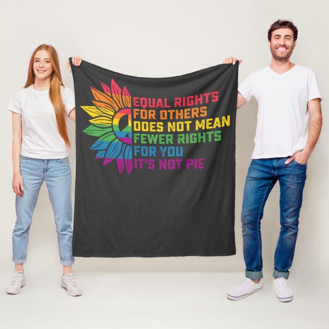 LGBT Pride Sunflower - Gleichberechtigung für ande Fleecedecke (Beispiel)