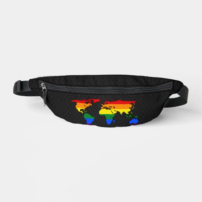 LGBT pride world map  Bauchtasche (Vorderseite)