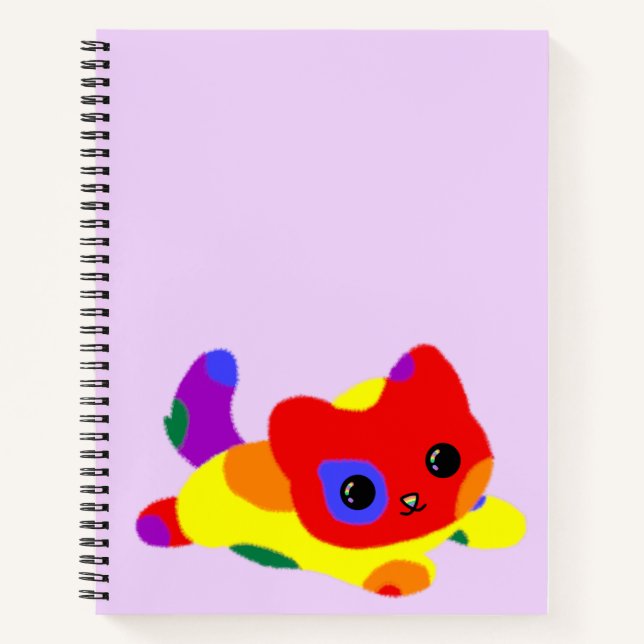 LGBT+ Prix Cat Notebook Notizbuch (Vorderseite)