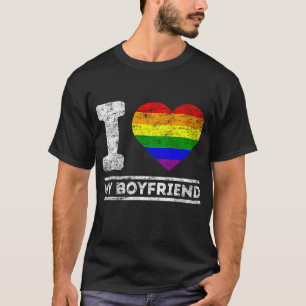 LGBT Prix I Liebe Mein Freund Rainbow Support Fam T-Shirt