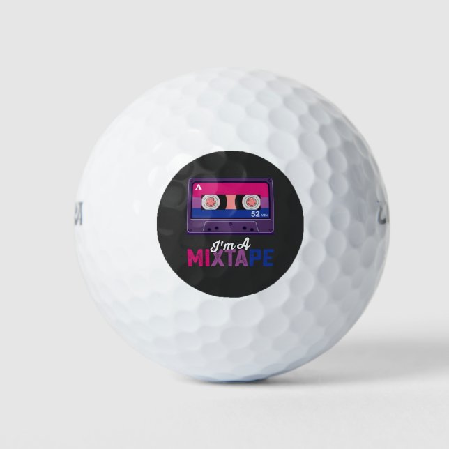 LGBT Prix in a Mixtape Cassette Bi Golfball (Vorderseite)