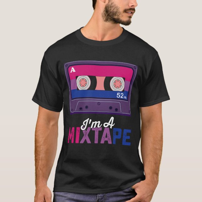 LGBT Prix in a Mixtape Cassette Bi T-Shirt (Vorderseite)
