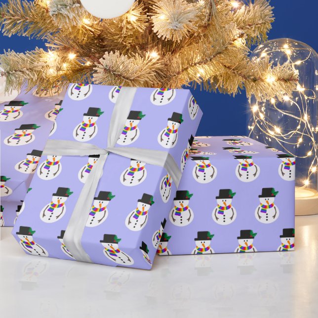 LGBT+ Prix Snowman Wrapping Paper Geschenkpapier (Feiertage)