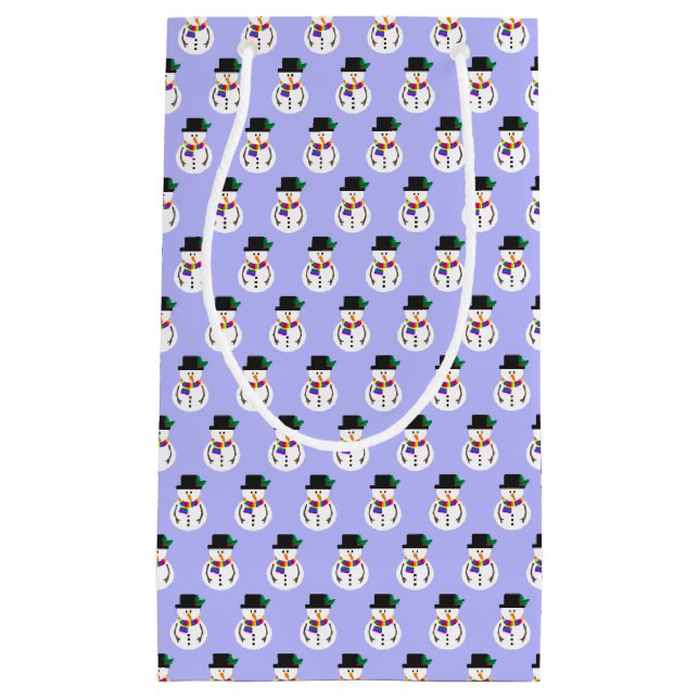 LGBT+ Prix Snowmen Pattern Geschenktasche Kleine Geschenktüte (Vorderseite)