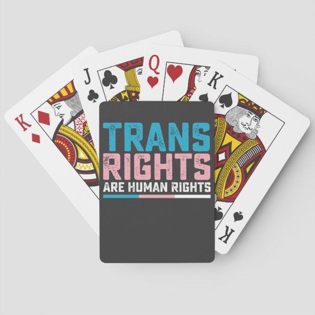 LGBT Prix Trans Rights sind Menschenrechte Spielkarten (Rückseite)