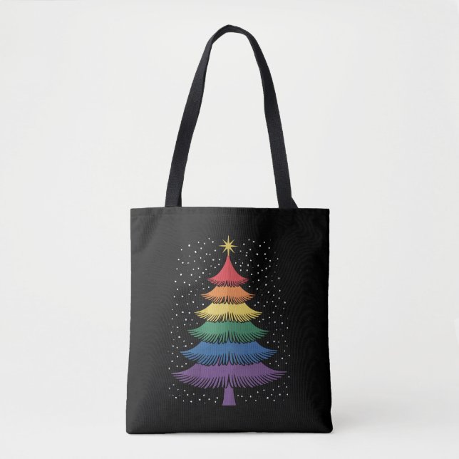 LGBT-Q Pride-Weihnachtsbaum-Pyjama-Regenbogenflagg (Vorderseite)