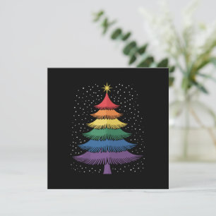 LGBT-Q Pride-Weihnachtsbaum-Pyjama-Regenbogenflagg Einladung