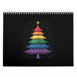 LGBT-Q Pride-Weihnachtsbaum-Pyjama-Regenbogenflagg Kalender