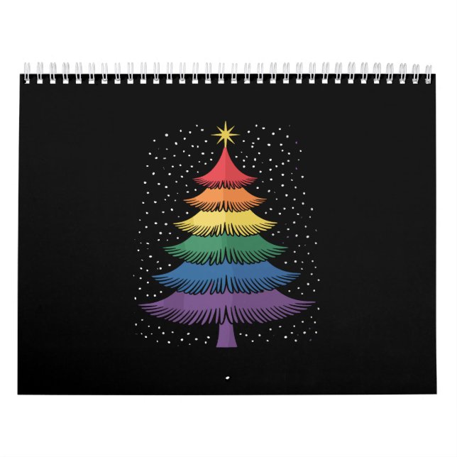 LGBT-Q Pride-Weihnachtsbaum-Pyjama-Regenbogenflagg Kalender (Titelbild)