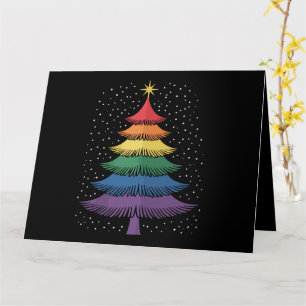 LGBT-Q Pride-Weihnachtsbaum-Pyjama-Regenbogenflagg Karte