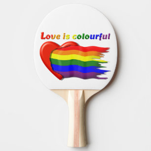 LGBT rainbow 2 - Love table tennis racket Tischtennis Schläger