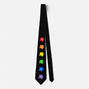 LGBT Rainbow Blume Gay Pride Design Krawatte
