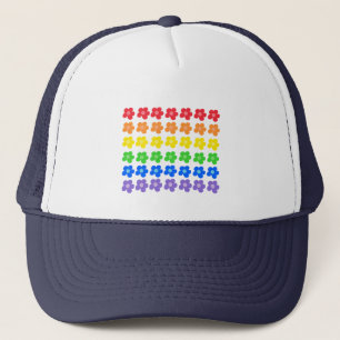 LGBT Rainbow Blume Gay Pride Design Truckerkappe