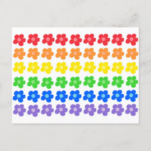 LGBT Rainbow Blume Gay Pride Freiheit und Gleichhe Postkarte