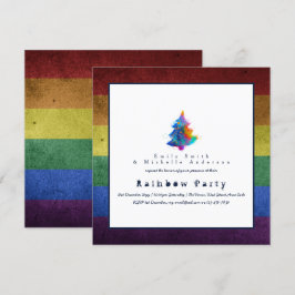 LGBT Rainbow Christmas Tree Party Gay Pride Einladung