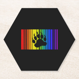 Lgbt Rainbow Colors Barcode Icon Pride Gay Bear Untersetzer