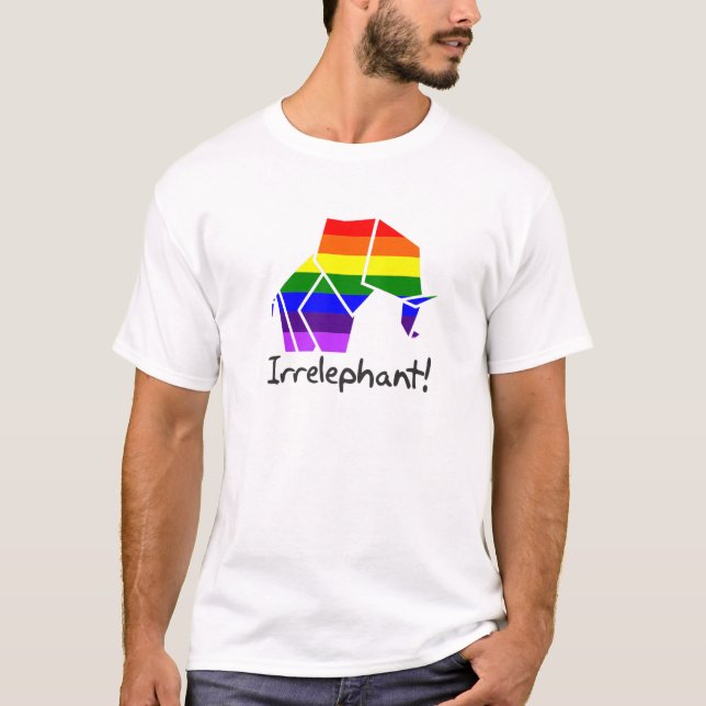 LGBT Rainbow Colors Elephant Irrelephant Gift  Uni T-Shirt (Vorderseite)