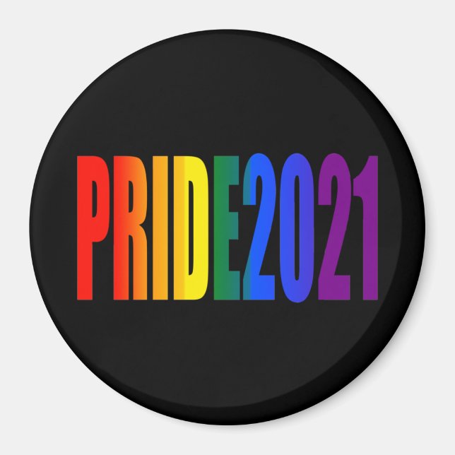 LGBT Rainbow Flag Colors LGBTQ Gay Pride 2021 Magnet (Vorne)
