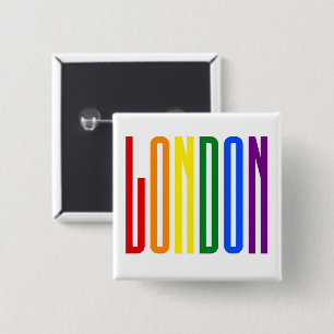 LGBT Rainbow Flag Typografy Gay Pride Button