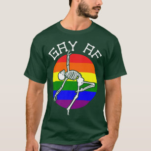LGBT Rainbow Gay AF Skelett Nichtbinäre Liebe  T-Shirt