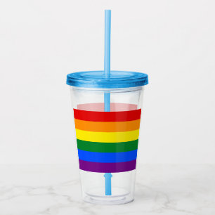 LGBT Rainbow Gay Pride Flag Acryltrinkbecher