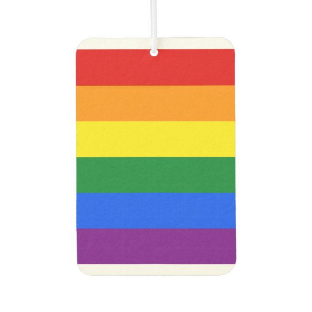 LGBT Rainbow Gay Pride Flag Autolufterfrischer (Vorderseite)