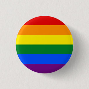 LGBT Rainbow Gay Pride Flag Button
