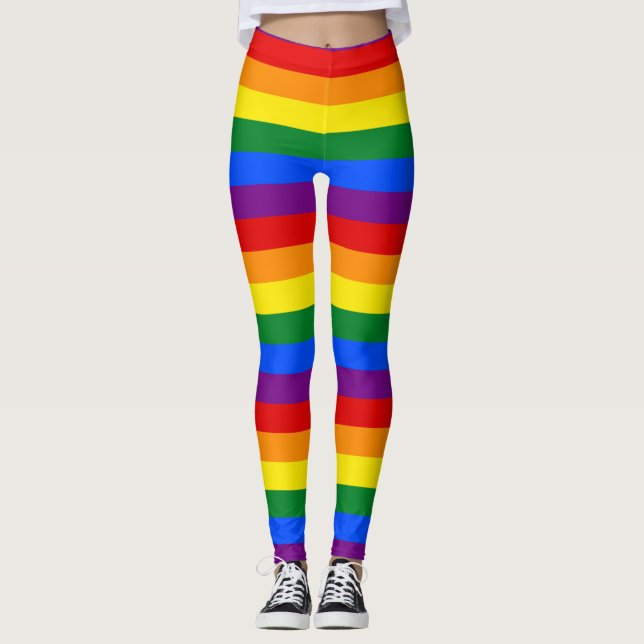 LGBT Rainbow Gay Pride Flag Leggings (Vorderseite)