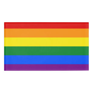 LGBT Rainbow Gay Pride Flag Namenschild