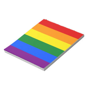 LGBT Rainbow Gay Pride Flag Notizblock