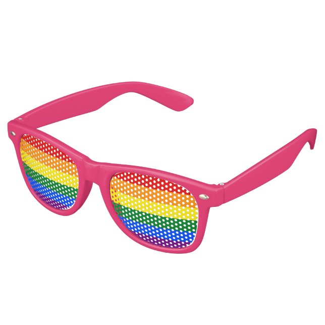 LGBT Rainbow Gay Pride Flag Partybrille (Schrägansicht)