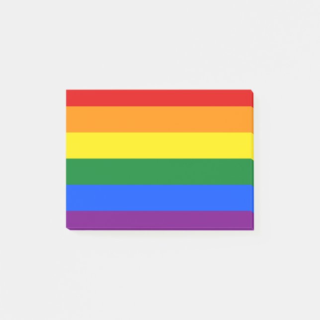LGBT Rainbow Gay Pride Flag Post-it Klebezettel (Vorderseite)