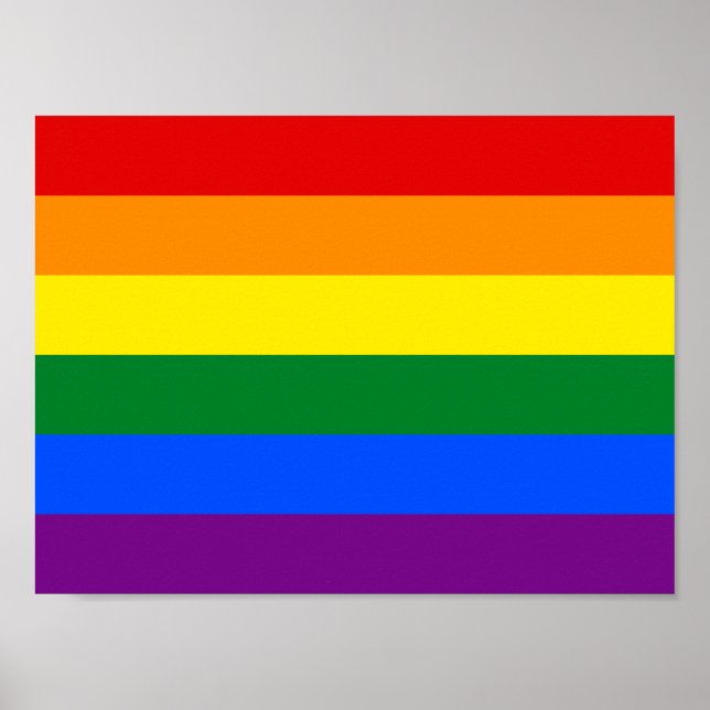LGBT Rainbow Gay Pride Flag Poster (Vorne)