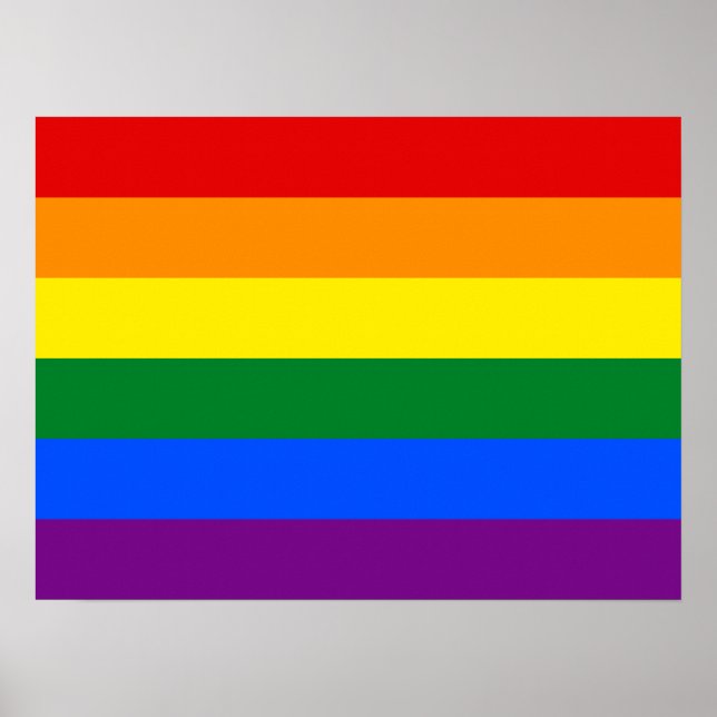 LGBT Rainbow Gay Pride Flag Poster (Vorne)