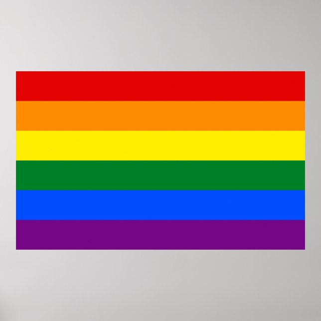 LGBT Rainbow Gay Pride Flag Poster (Vorne)