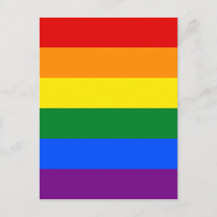 LGBT Rainbow Gay Pride Flag Postkarte