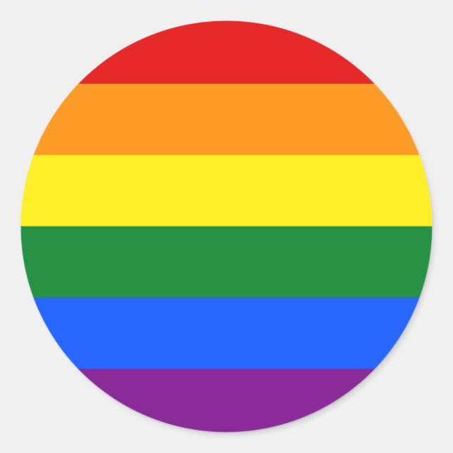 LGBT Rainbow Gay Pride Flag Runder Aufkleber (Vorderseite)