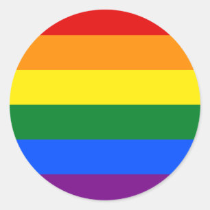 LGBT Rainbow Gay Pride Flag Runder Aufkleber