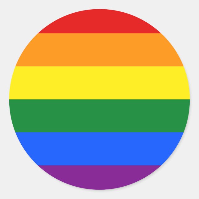 LGBT Rainbow Gay Pride Flag Runder Aufkleber (Vorderseite)