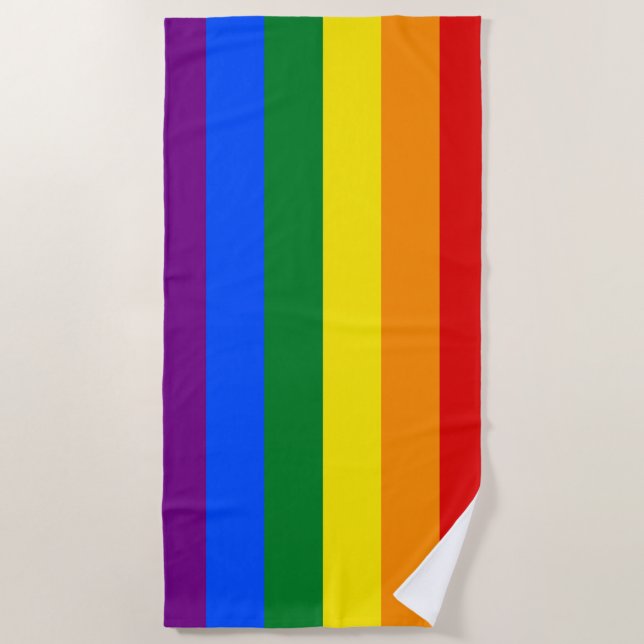 LGBT Rainbow Gay Pride Flag Strandtuch (Vorderseite)