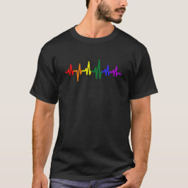 LGBT Rainbow Heartbeat Community Prix T Shirt