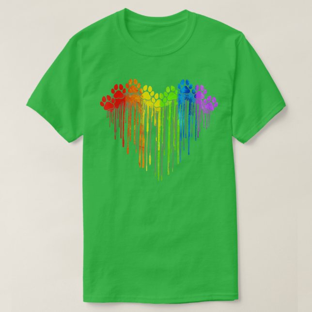 LGBT Rainbow Hund Niedliche Lesbische Gay Dog L T-Shirt (Design vorne)