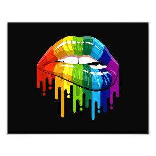 LGBT Rainbow Lip Gay Pride Fotodruck